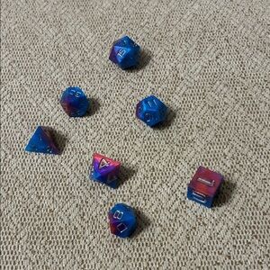 Colorful Polyhedral Dice Set